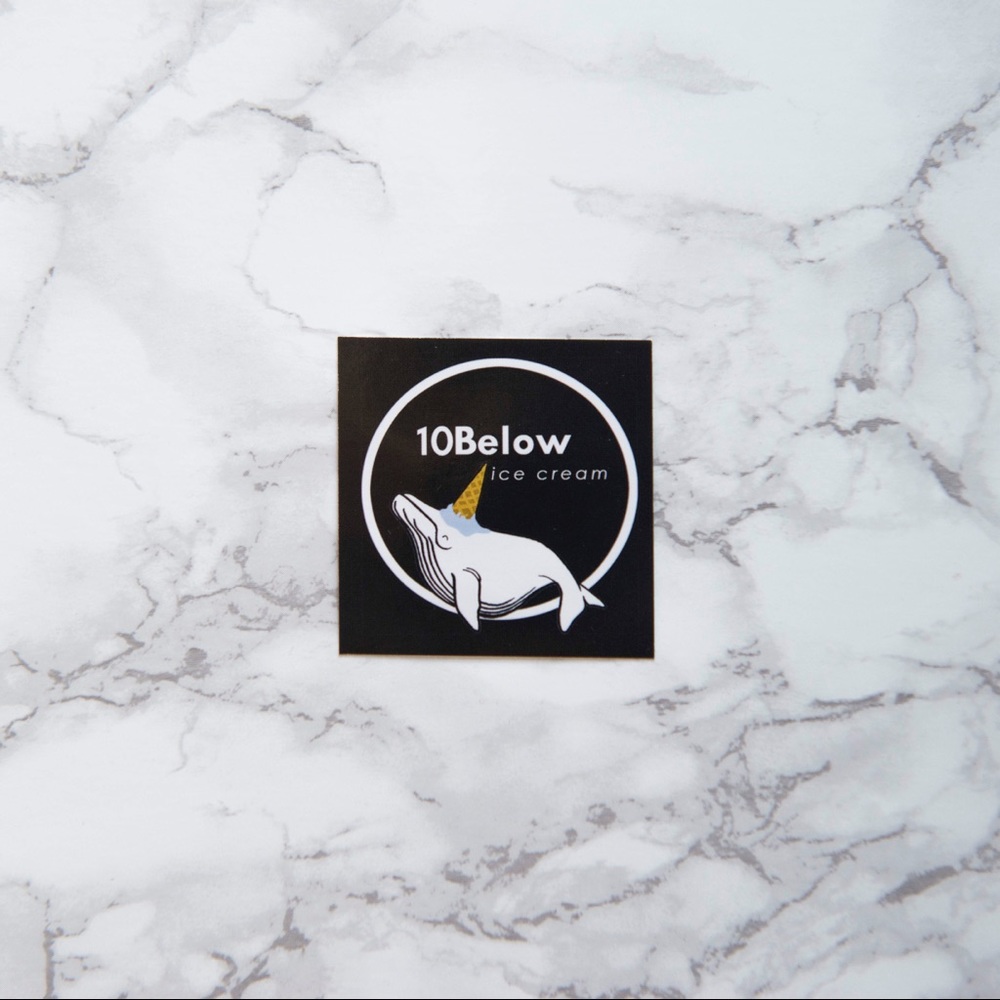 10 Below Whale Sticker
